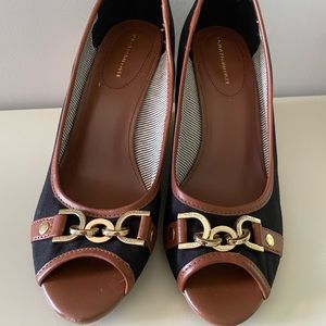 Tommy Hilfiger Peep-toe Cork Wedges Size 9 *New*